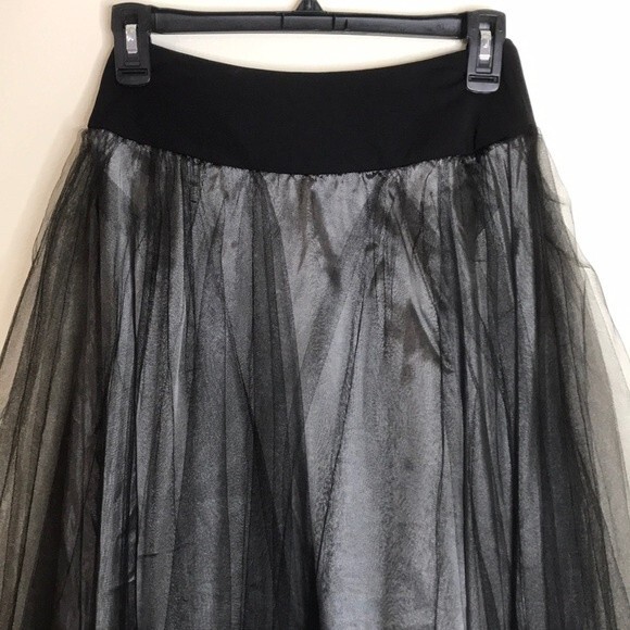 Rimini ladies black lace tutu one of a kind tulle dark skirt size 2 - Picture 2 of 12